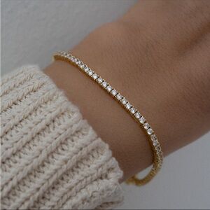 Elegant Gold Tennis Bracelet